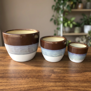 High Quality Vietnamese Ceramic Flower <b>Pots</b> Modern Style Small Glazed Propagator Kits All-Season Chau Viet Pottery Home Garden - Product Image 3