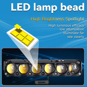 Lumière de travail LED super lumineuse 6SMD 45W 12V, 3570 puces, jaune et blanc, nouvelle lampe de voiture universelle pour voitures, camions, Jeeps, SUV - Product Image 6