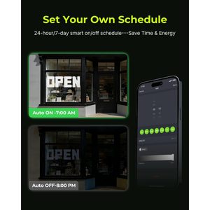 Letrero LED Abierto de 50x17 Pulgadas Súper Brillante Regulable con Control Remoto y Aplicación para Tiendas Minoristas - Product Image 3