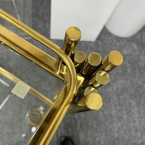 Chariot utilitaire d'hôtel d'acier inoxydable chariot polyvalent de service de boisson de KTV chariot de barre avec le support de verre de casier <span class=keywords><strong>à</strong></span> <span class=keywords><strong>vin</strong></span> - Product Image 6