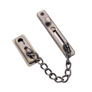 Chaîne de sécurité sans clé en acier inoxydable pour portes de chambre sans trous, loquet de porte épaissi pour une sécurité accrue - Product Image 4