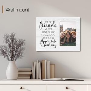 Cadre <span class=keywords><strong>photo</strong></span> en bois DIY pour l'amitié avec fente rotative pour photos et support réglable, format 4x6, pour affichage sur table - Product Image 3