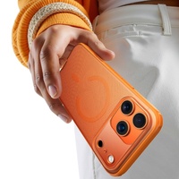 Coque de téléphone en PC+TPU à motif pois, aimant puissant 3000Gs, finition mate semi-transparente pour iPhone Samsung