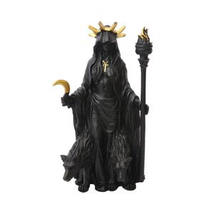 Set di Statue in Resina di Deesse Mitologiche Maestose, Stile Nero e Oro, Statuette di Streghe per Altare, Tavolo e Decorazione Domestica - Product Image 5