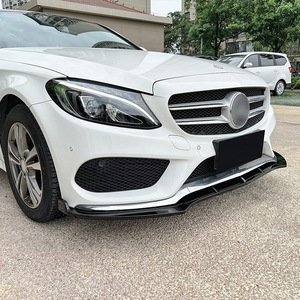 Mercedes-Benz C-Class W205 Front Lip Splitter Carbon Fiber Texture Matte Finish Tuning Style Exterior Modification - Product Image 2
