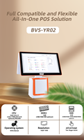 Nouveau terminal de point de vente double système Android Pos écran tactile caisse enregistreuse prend en charge 11.6/13.3/14/15 pouces avec imprimante de bureau