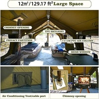 Luxe Extérieur Imperméable 12 ㎡   Tente avec parois latérales surélevées, tentes de camping gonflables, installation rapide, tente pneumatique avec pompe