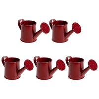 Fournitures de jardin petit arrosoir rouge métal galvanisé mini pot de fleurs pots de plantes pour enfants maison décorative