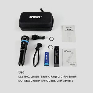 Antorcha táctica de buceo recargable XTAR, puntero láser <span class=keywords><strong>verde</strong></span> de 1600 lúmenes, <span class=keywords><strong>linterna</strong></span> impermeable de largo alcance de 1000m para potencia de buceo - Product Image 6