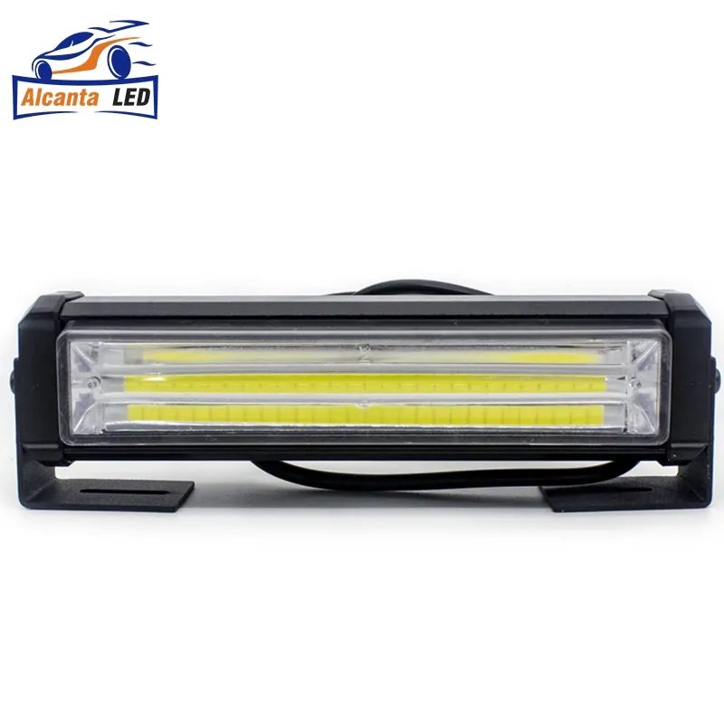 AlcantaLED 2 in1 COB Strobe Super Bright Grille Strobe Flashing ligh12 v Warning Roof Light Stick Light One Drag Two Bar light