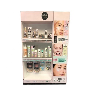 מתקפל קוסמטי 3 Tiers תצוגת קרטון עם ווים באופן יופי חנות הקמעונאי - Product Image 1