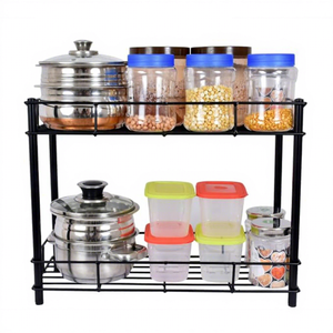 Estante de Almacenamiento de Cocina de 2 Niveles para Ollas y Frascos de Especias - Product Image 1