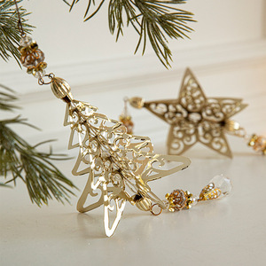 Ornement de Noël suspendu en fer, pendentif flocon de neige pour décorations de sapin de Noël, pour Noël et le Nouvel An - Product Image 5
