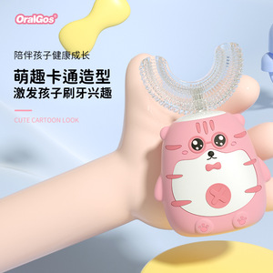 Cepillo de dientes eléctrico recargable OralGos para niños, diseño de dibujos animados, resistente al agua IPX7, para niños - Product Image 1