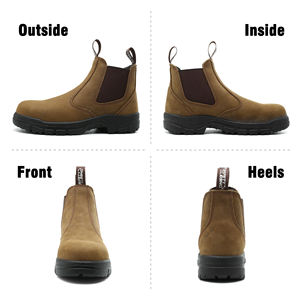 Botas de Seguridad de Cuero para Hombres, Antigolpes y Antideslizantes, Marrones, Calzado de Trabajo de Venta Caliente - Product Image 2