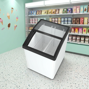 Congélateur vitrine Xiaoke SD-151S à température unique, 2 portes, avec porte en verre, pour crème glacée, réfrigération intégrée - Product Image 4