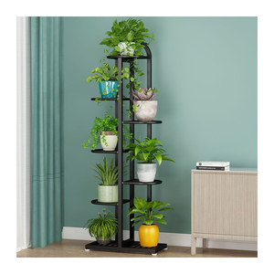 Jinsheng kim loại màu đen ban công nhà máy đứng với nhiều tầng bán buôn nồi hoa hiển thị giá đa kệ cho vườn sử dụng - Product Image 3