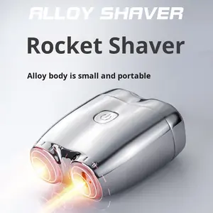 Mini Afeitadora eléctrica portátil para hombres Nueva afeitadora magnética de doble cuchilla de cuerpo completo con alimentación USB Totalmente lavable - Product Image 2