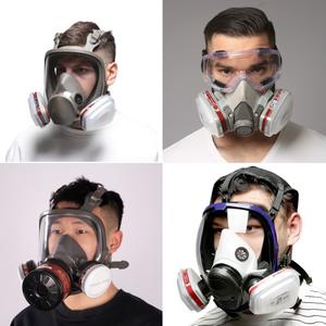 Kit de respirateur facial complet 6800 certifié CE, masque anti-poussière et anti-gaz avec <span class=keywords><strong>filtre</strong></span> <span class=keywords><strong>à</strong></span> charbon actif pour la protection <span class=keywords><strong>chimique</strong></span> - Product Image 4