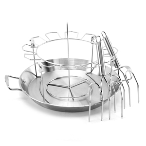 Roestvrijstalen Opvouwbare Bbq-Tool Gegrilde Kippenplaat En Drumstick Barbecuegrill Voor Buiten Kamperen - Product Image 2
