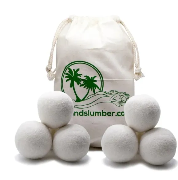 Paquete de 6 bolas de secadora hechas a mano XL Bola de secadora de lana de fieltro orgánico puro secado rápido lana de Nueva Zelanda
