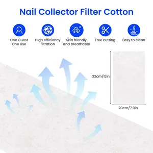 Filtre anti-poussière pour aspirateur à ongles, en tissu non tissé de coton, accessoire de remplacement pour nettoyage des ongles - Product Image 5