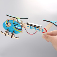 Ensemble de jouets éducatifs pour expériences scientifiques, hélicoptère solaire en bois fait main, à monter soi-même