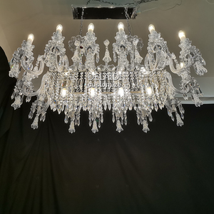 Trang trí pha lê đèn Lustre Cristal ánh sáng mặt dây chuyền phòng khách phòng ăn sang trọng hình chữ nhật Đèn Chùm Pha Lê - Product Image 4