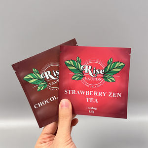 Sachet <span class=keywords><strong>d</strong></span>'emballage en plastique plat vide pour poudre de thé, à impression personnalisée, thermoscellable sur 3 côtés - Product Image 5