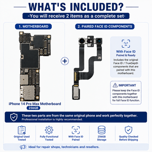 เมนบอร์ดแท้พร้อมชิ้นส่วน Face ID TrueDepth สำหรับเปลี่ยนซ่อมโทรศัพท์มือถือ <span class=keywords><strong>iPhone</strong></span> <span class=keywords><strong>14</strong></span> Pro Max - Product Image 4