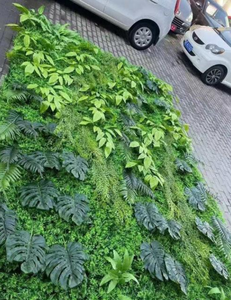Vari Design all'ingrosso 50*50cm pianta di simulazione artificiale TPE erba all'aperto verde per parete giardino casa paesaggio decorazione - Product Image 3
