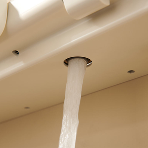 Système de douche mural thermostatique numérique moderne en laiton massif avec commande à touches <span class=keywords><strong>piano</strong></span> blanches et pommeau de douche pluie pour un confort de luxe - Product Image 6