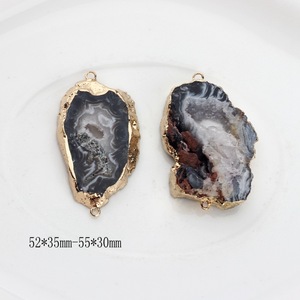 Vente en gros d'agate naturelle géode géométrique connecteurs d'irrégularité breloques pour la fabrication de bijoux à bricoler soi-même <span class=keywords><strong>trouver</strong></span> des accessoires de bijoux - Product Image 6
