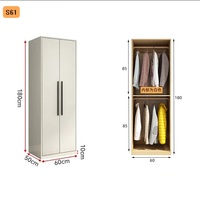 Armoire de rangement de style moderne simple, réglable, multi-niveaux, meubles de chambre à coucher, économiques, assemblés, panneaux en bois
