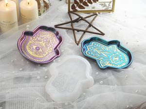 قالب سيليكون لصنع صينية من الراتنج على شكل عين الله ويد فاطمة من كاراتي - Product Image 6