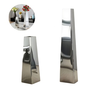 แจกันสแตนเลสสไตล์โมเดิร์น วาบิซาบิ สำหรับจัดดอกไม้แบบไฮโดรโปนิกส์ ตกแต่งบ้าน โรงแรม โต๊ะทำงาน ดีไซน์เรียบง่าย สวยงาม หรูหรา เหมาะเป็นของขวัญ - Product Image 1