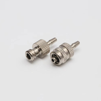 Adaptor Luer Male/Female Pengencang Cepat Pneumatik Kuningan Logam Konektor Tabung Ekstensi Jarum untuk Peralatan Udara