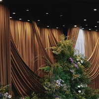 Rideau de fond de scène marron pour mariage, couleur caramel mocha café, pour réception, banquet, scène, plafond, décoration d'événements