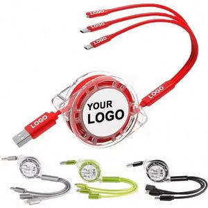 Hot Selling <b>Cable</b> 3 in 1 Braided Data Wired Tpe Mobile Fast <b>Charging</b> for Corporate Custom Promotional Gifts - Product Image 4