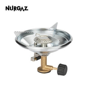 Réchaud à gaz tout-en-un Nurgaz, réchaud de camping portable au butane avec dispositif d'allumage, couleur argent - Product Image 5