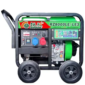 RAISE 5KW Electric Start 220V Open Type Diesel Generator mini