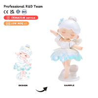 Adorable figurine d'ange dansant Bella, statue de ballerine en résine floquée, figurine pastel, décoration de la maison