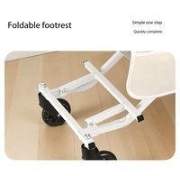Carrito de Transporte Compacto y Portátil para Silla de Ruedas, Diseño Plegable y Reclinable, Apto para Viajes al Aire Libre de Personas Mayores y Niños