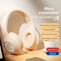 Casque Bluetooth sans fil HiFi avec effet lumineux cool pour les voyages et les sports