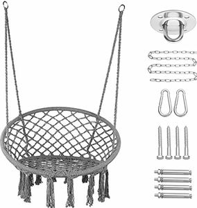 <span class=keywords><strong>Hamaca</strong></span> de lona de algodón duradera para jardín al aire libre con diseño ergonómico para patio, dormitorio o descanso, colgante perezoso informal - Product Image 1