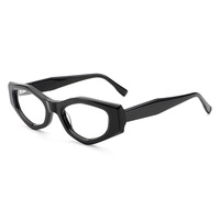 Montures de lunettes optiques en acétate, légères, de haute qualité, personnalisées, unisexes, de style rétro, à polygone