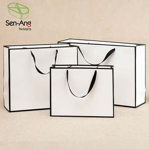 Sac en papier de luxe de marque pour cadeaux, fond carré, en kraft, de gros en Chine, avec logo, sacs bruns, design SenAng03 - Product Image 4