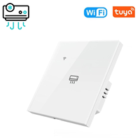 Interruptor Inteligente de CA de 40A de Alta Potencia para Aire Acondicionado, Compatible con Apple HomeKit, Control Remoto por Aplicación, Panel Táctil, IP20, Panel de Vidrio, Interruptores de Pared