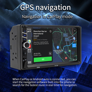 Carro MP5 Player Double Din FM Carplay <span class=keywords><strong>Android</strong></span> Auto BT GPS Multimedia Playback Controle de Volante - Product Image 4