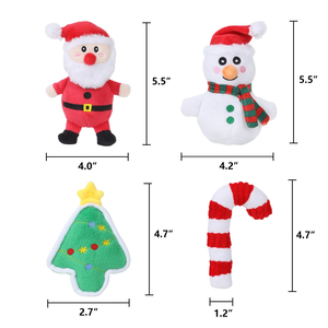 Juguetes de Navidad para Perros de Alta Calidad con Diseño Único, Rellenos y con Sonido, Juguete Masticable para Perros con Forma de Hombre de Jengibre - Product Image 4
